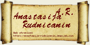 Anastasija Rudničanin vizit kartica